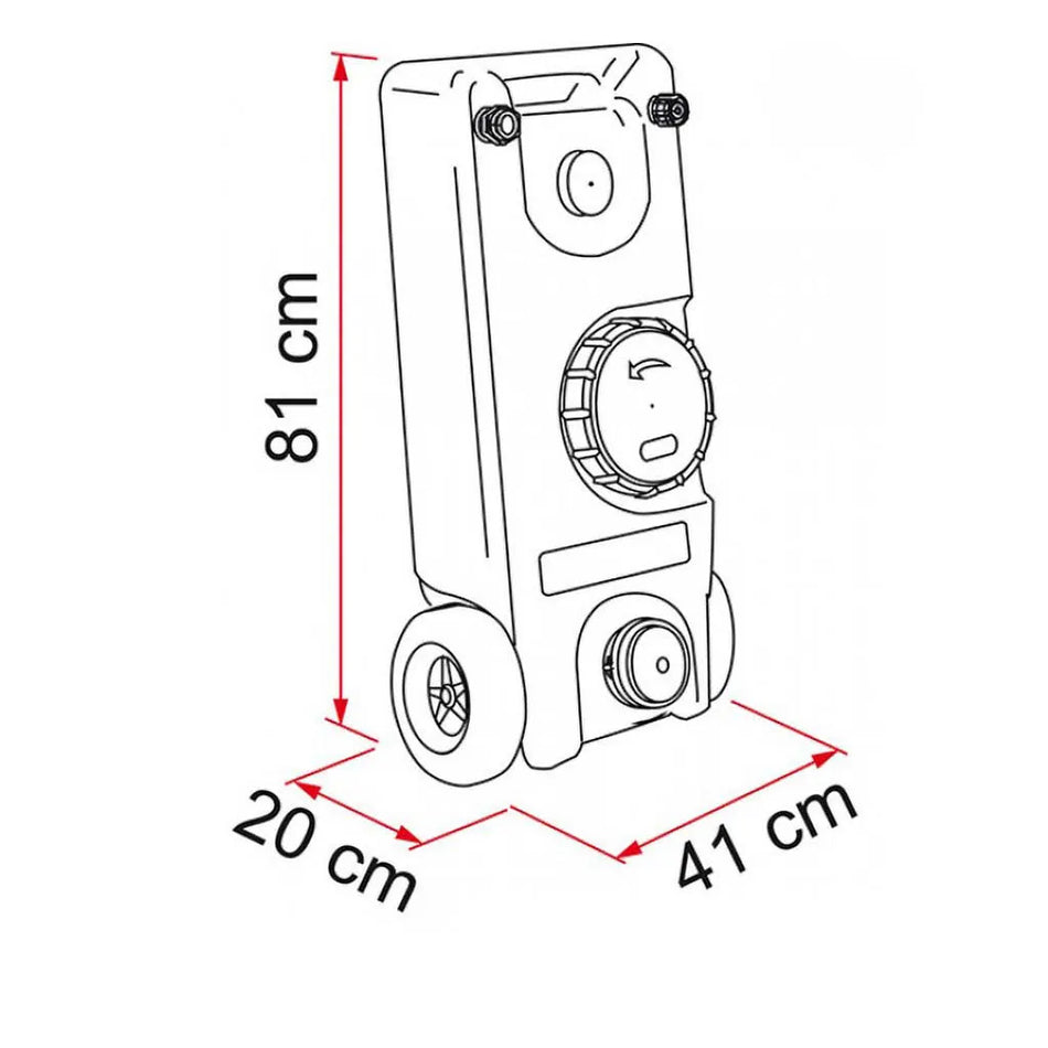 Fiamma Grey Waste Tank 40W - 35 Litre