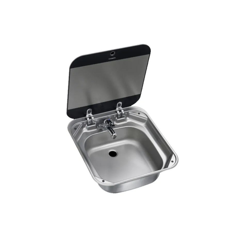 Dometic Sink Bowl with Glass Lid & Tap 420 x 400mm