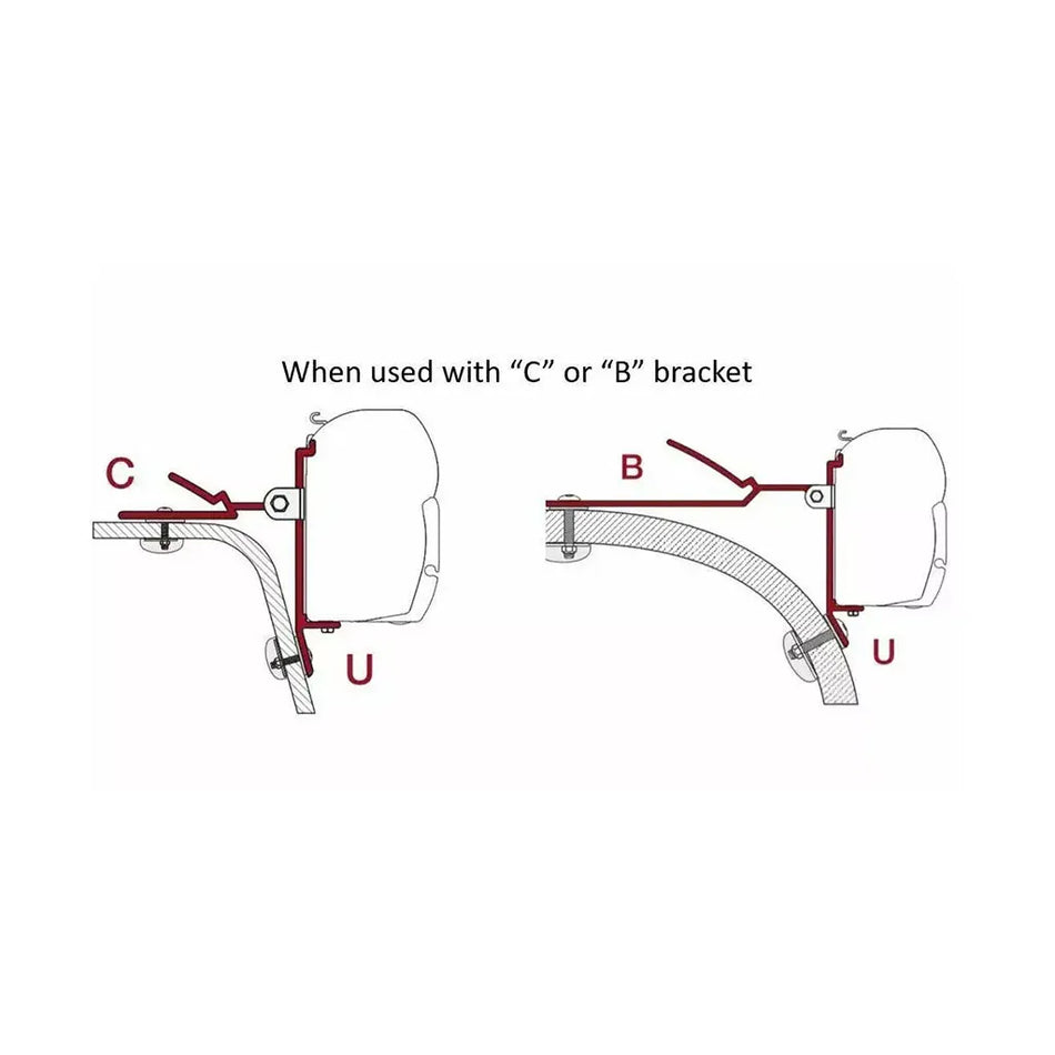 Fiamma Awning Roof Bracket U - 02437A01
