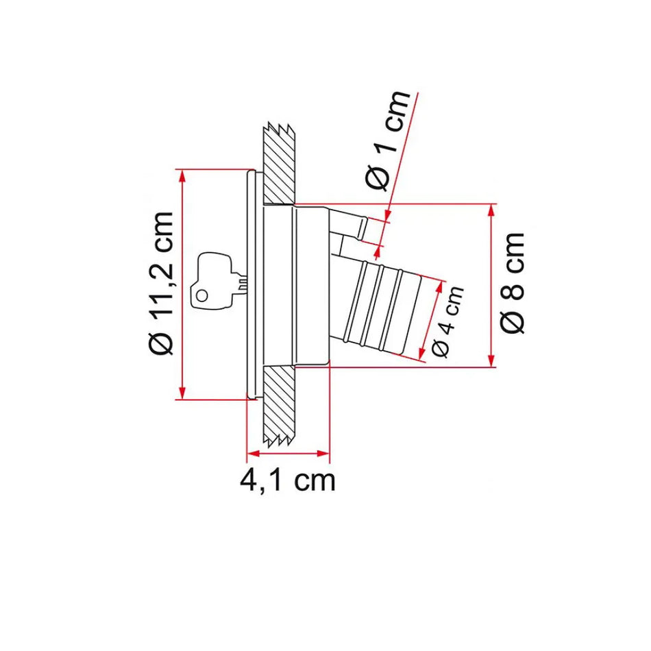 Fiamma Lockable Water Filler - Black 94715-005