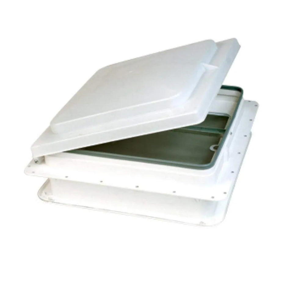 Jensen 14" x 14" Roof Vent Metal Frame - White Lid - Shallow