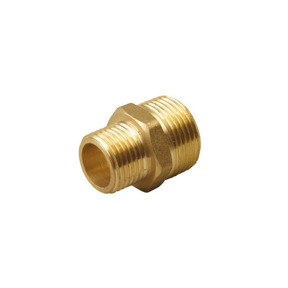 Brass 1/2" to 3/8" BSP Reducing Nipple (For Shower Adapter)