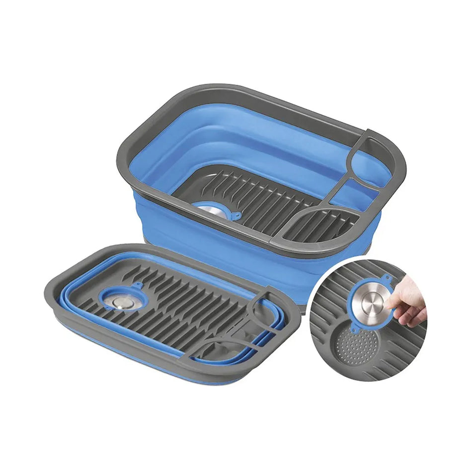 Pop Up Dish Tray & Tub - Blue