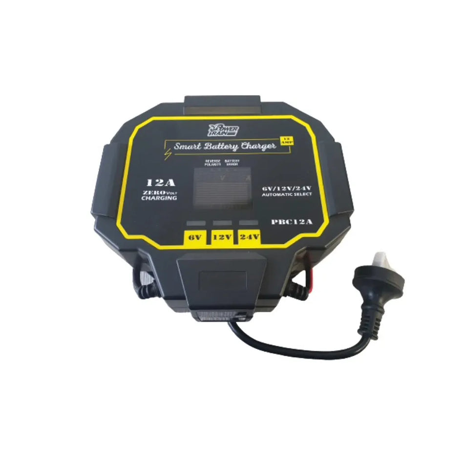 Power Train Battery Charger 12 Amp 12V Automatic 7 Stage