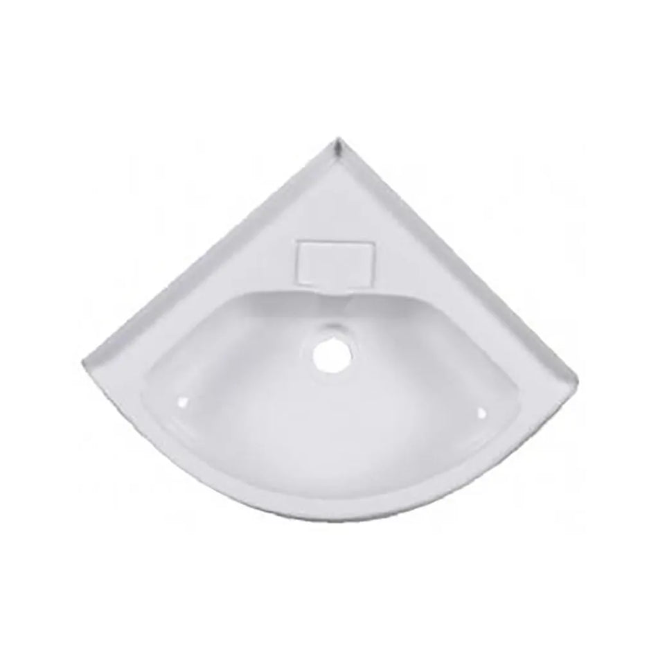 Corner Basin 14" x 14" White