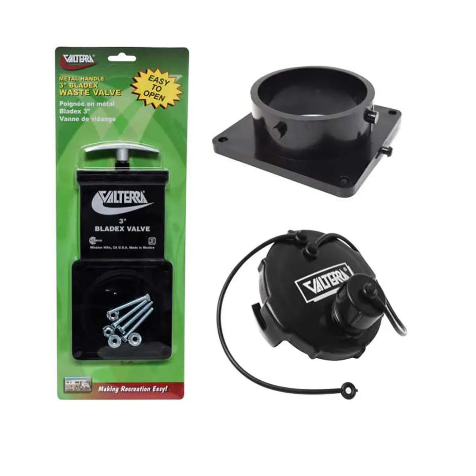 Valterra 3" Dump Valve Kit with 3/4" hose fitting