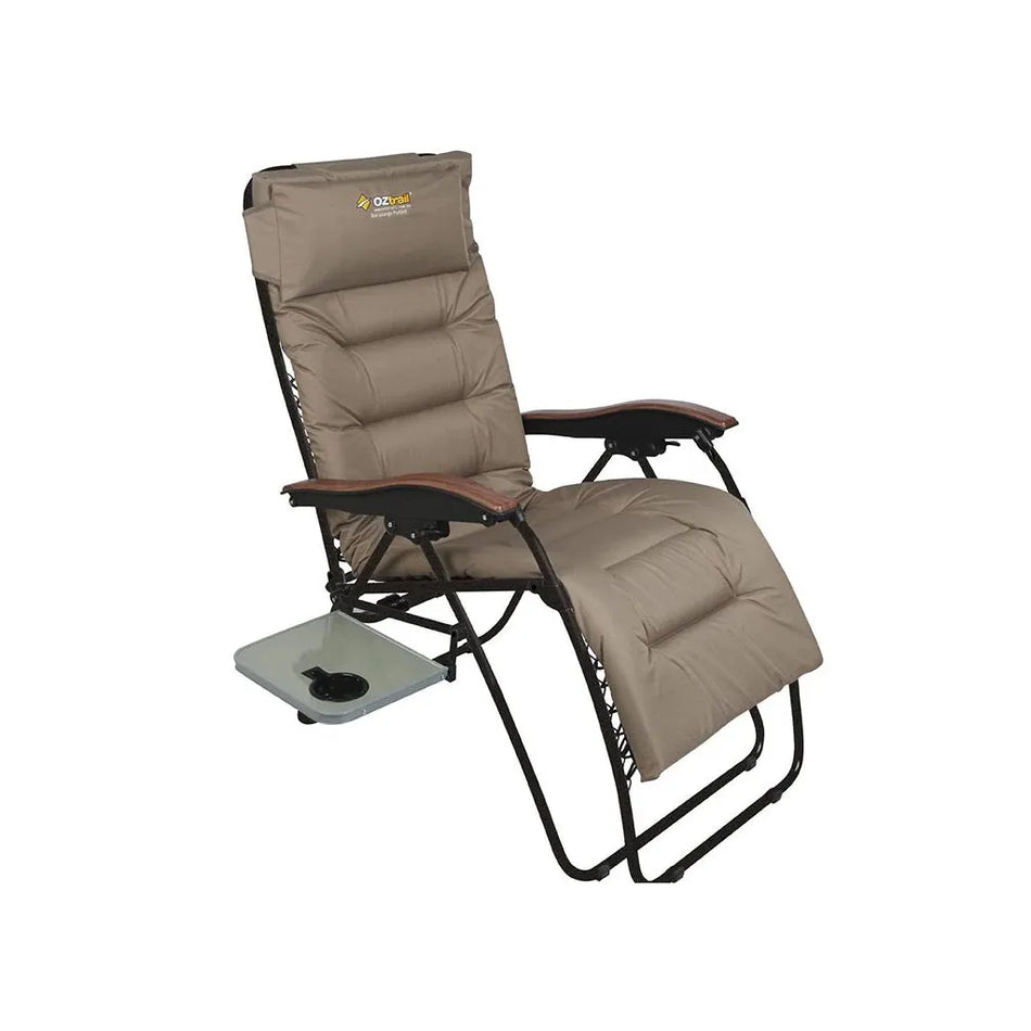 OZtrail Brampton Sun Lounger with Side Table