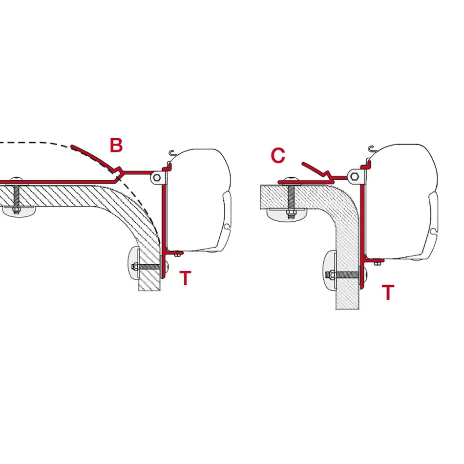 Fiamma Awning Long Roof Bracket T