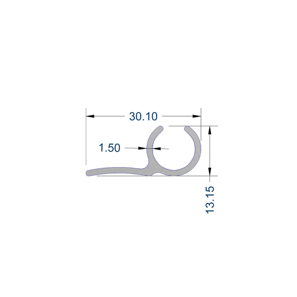 Standard Caravan Awning Track 8mm - 4 Metre UA1608