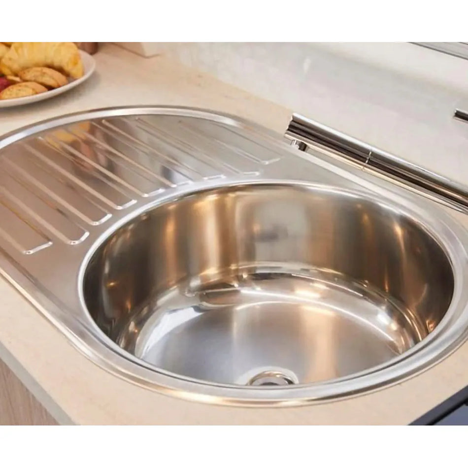 Kitchen Sink & Drainer W720 x H440mm (Oval)