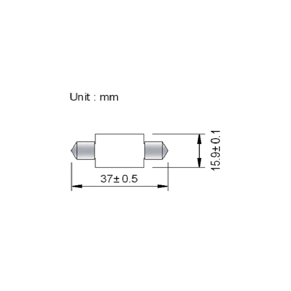 Festoon 6 LED 37mm Warm White