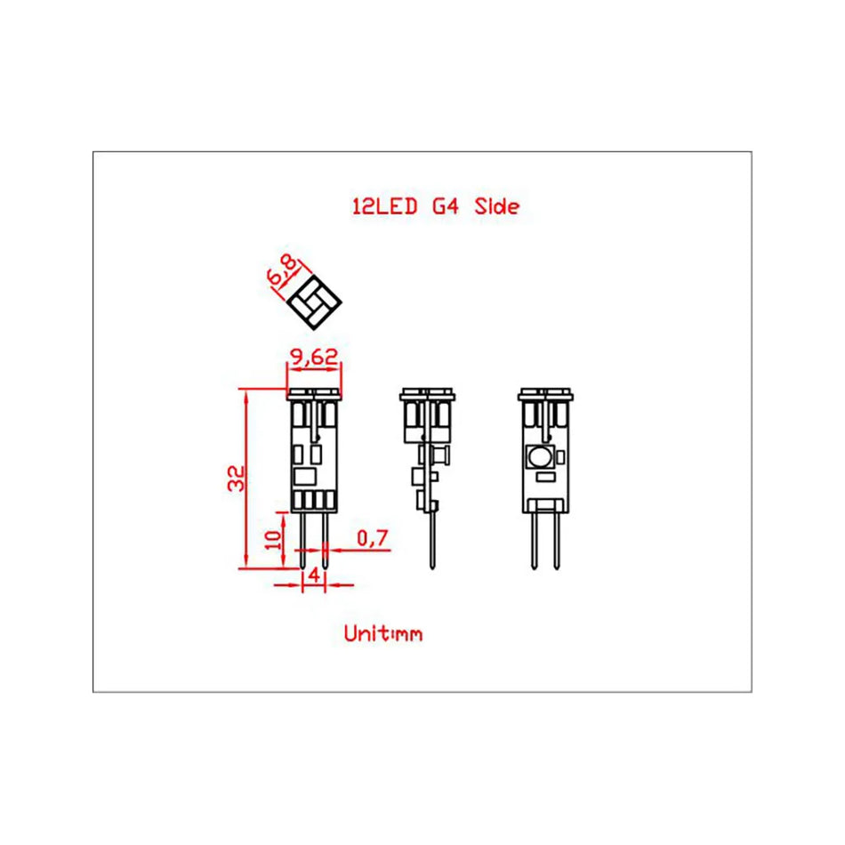 G4 Replacement 12 LED Warm White Tower