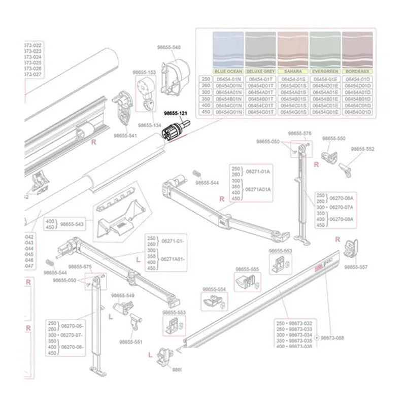 Fiamma F45plus Stop Mechanism 98655-121