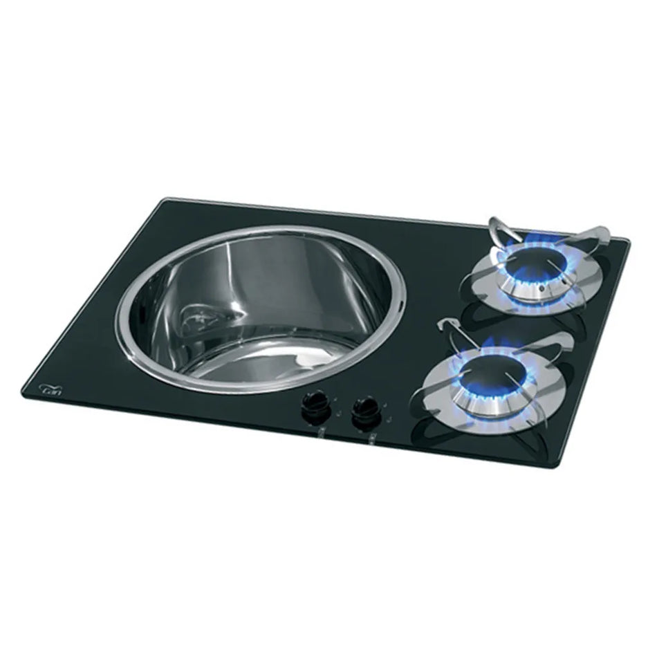 CAN 2 Crystal Combination Sink & Hob
