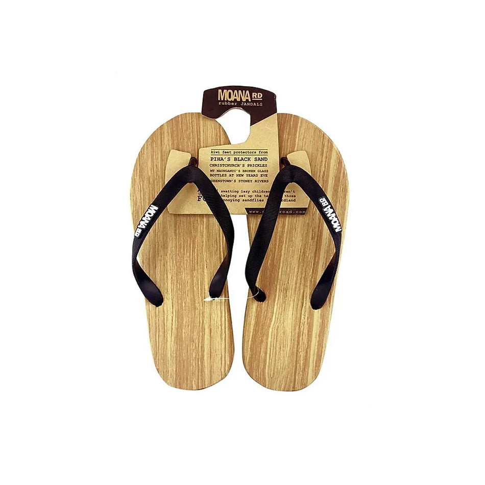 Moana Road Wood Look Jandals Size 45
