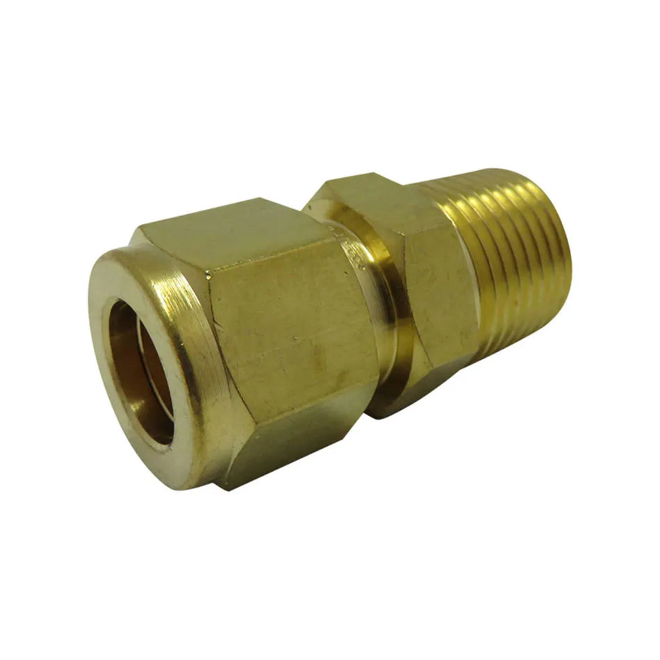 Brass 5/16" x 3/8" BSPT Male Connector - LTB5MCD6