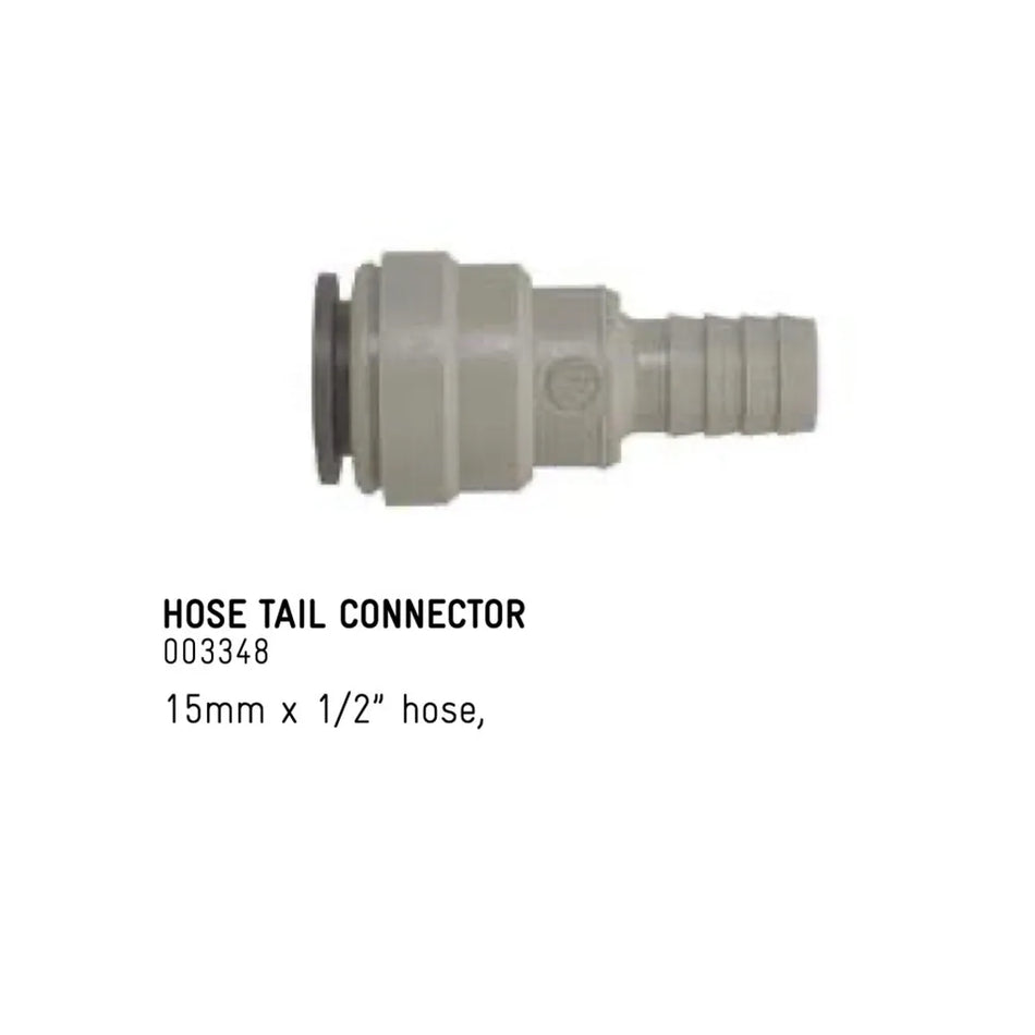 Hose tail Connector 15mm x 1/2" Hose