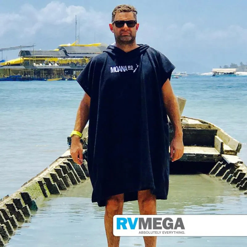 Moana Road Towel Hoodie Adult - Black