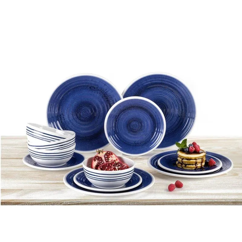 Flamefield Azure Melamine 12 Piece Dinner Set