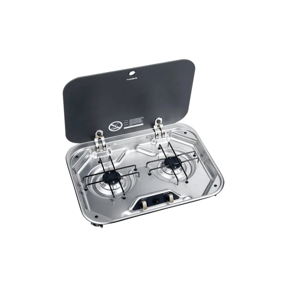 Dometic 2 Burner Stove with Glass Lid