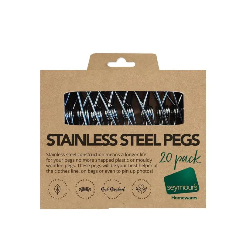 Stainless Steel Pegs - 20 Pack