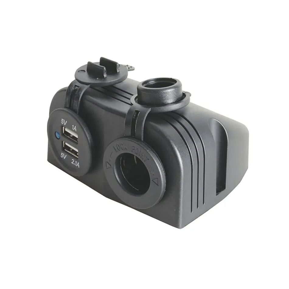 Marine Grade Lighter Socket and Dual USB Car Charger