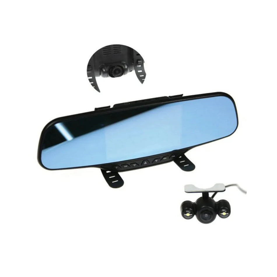 Gator GHD5MR 5" Mirror Mounted Front & Rear Dash Camera Kit