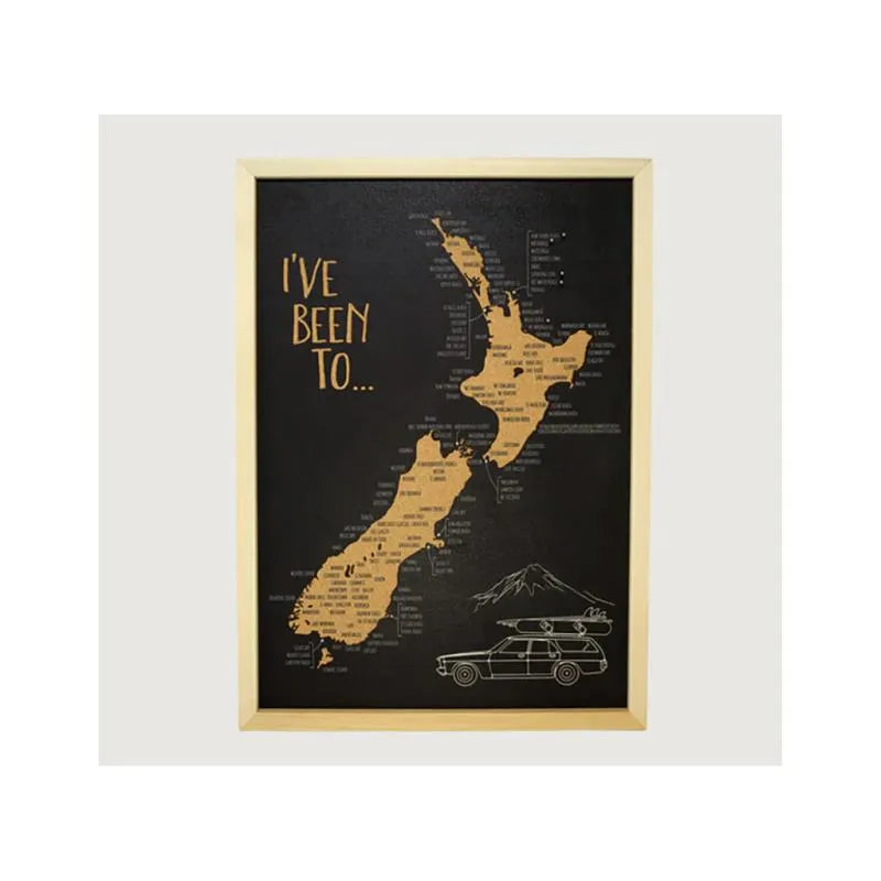 Moana Road A3 Pin Cork Map