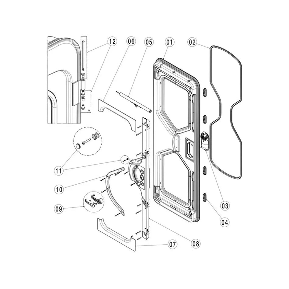 Dometic CaraD Left Hand External Handle BG286201