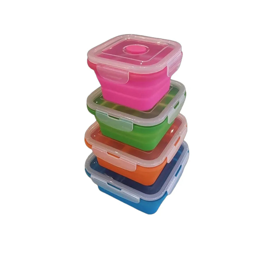 Collapsible Square Silicone Tub Set of 4
