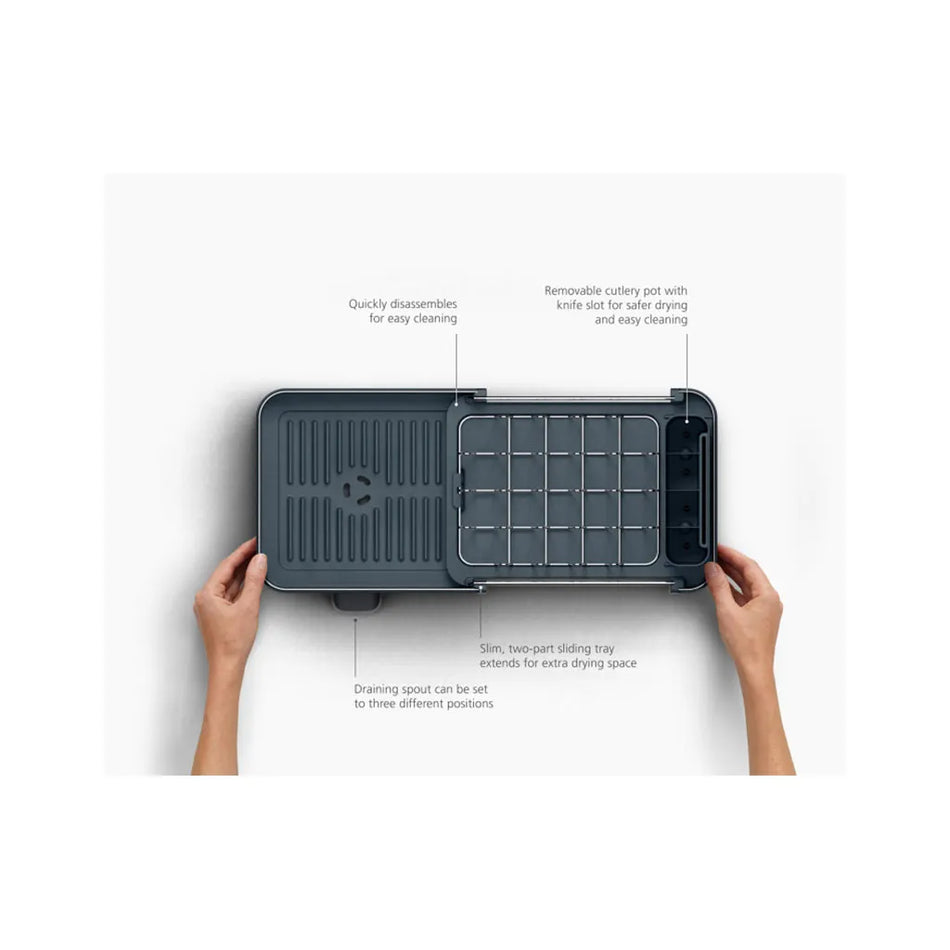 JJ Extend Slim Stainless Steel Dish Rack