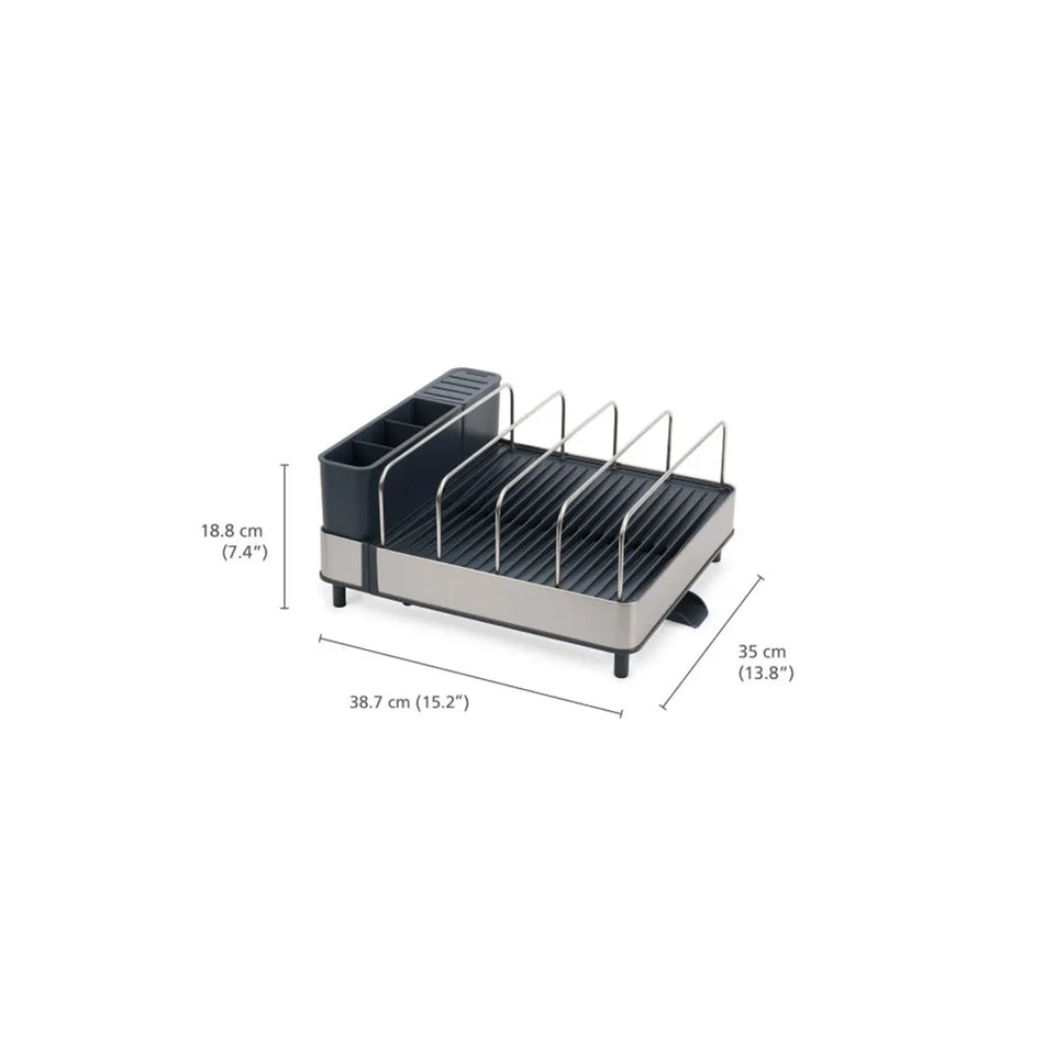 JJ Extend Max Stainless Steel Dish Rack Grey