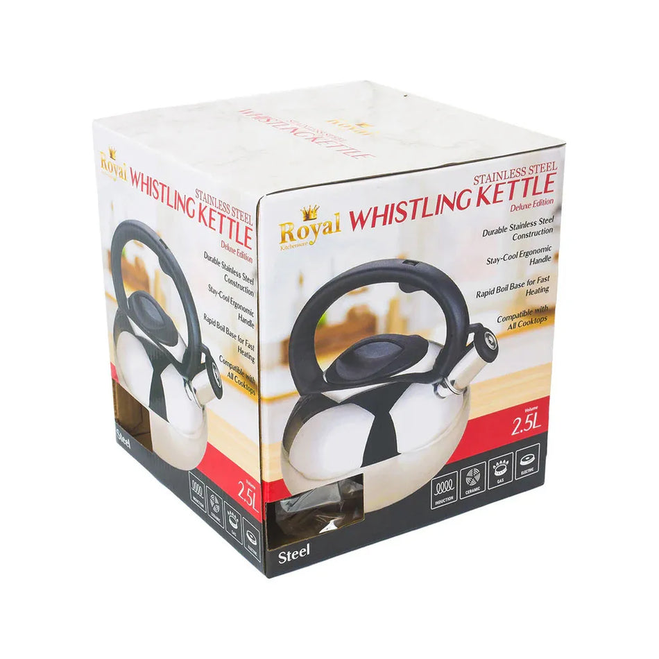 Royal Deluxe Whistling Kettle - Stainless Steel
