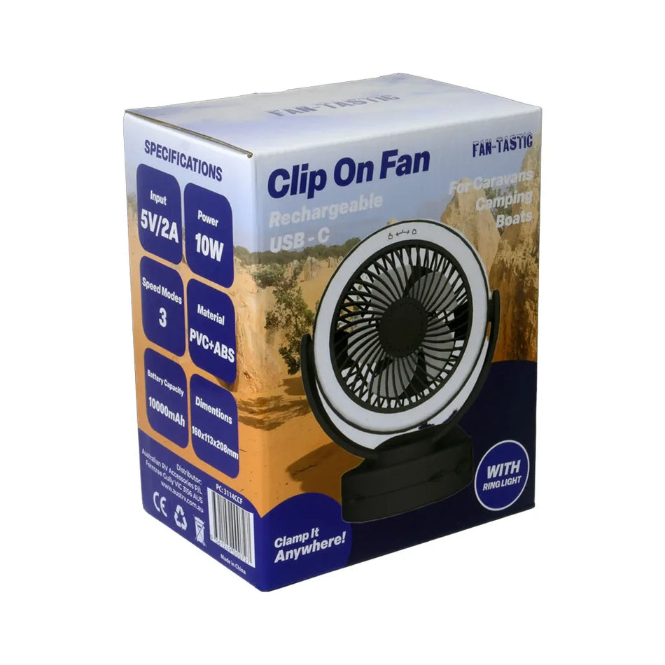 Fantastic 12V Rechargeable Clip On Fan